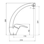 Drezová stojanková batéria Titania HIT, chróm