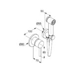 Kludi BOZZ Bidetová podomietková sada, kartáčované zlato