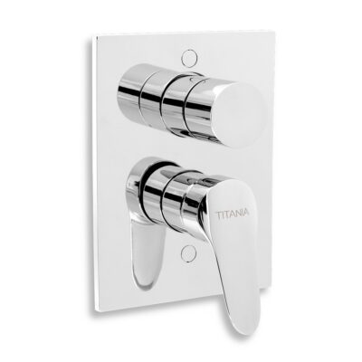 Vaňová a sprchová podomietková batéria s prepínačom Titania Iris New, vr. podom. telesa, chróm