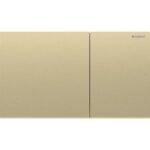 Ovládacie tlačidlo Geberit Sigma70, pre dvojité splachovanie, Square, brúsená mosadz