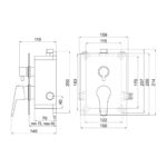 Podomietková batéria s boxom Titania Iris New, 2 vývody, chróm