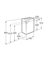 Skrinka s umývadlom Roca MINI 450x250x575 mm, biela