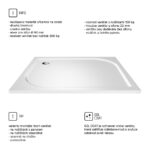 SET Štvorcový sprchovací kút s vaničkou 90x90x185 cm MEREO Kora Lite + sifón, chróm ALU/sklo, číre