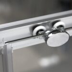 Štvorcový sprchový kút Roth LLS2 900/1900 mm, lesklý hliník/sklo, číre