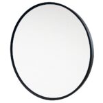 Zrkadlo ohrúhle pr.600 mm, čierny rám