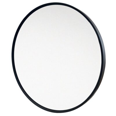 Zrkadlo ohrúhle pr.600 mm, čierny rám