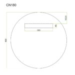 Zrkadlo ohrúhle pr.600 mm, čierny rám