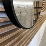 Zrkadlo ohrúhle pr.600 mm, čierny rám