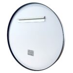 Zrkadlo ohrúhle pr.600 mm, čierny rám