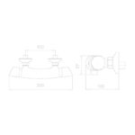 Sprchová termostatická batéria Metalia ECO+, s príslušenstvom, chróm