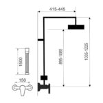 Sprchová súprava Metalia ECO+ so sprchovou batériou 57062, chróm