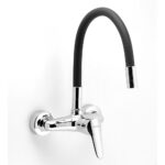 Drezová batéria s elastickým ramenom 150 mm TITANIA IRIS NEW, čierna-chróm