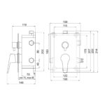 Podomietková batéria s boxom Titania Iris New, 3 vývody, chróm