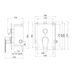 Podomietková batéria s boxom Titania FRESH, 2 vývody, chróm