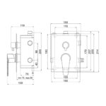 Podomietková batéria s boxom Titania FRESH, 3 vývody, chróm
