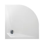 Štvrťkruhová sprchovacia vanička Marmo Neo Round 900x900 mm, liaty mramor, biela
