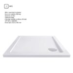 Mereo Kora Lite SET Sprchovací kút 90x90x185 cm s vaničkou a sifónom, chróm ALU/sklo, číre