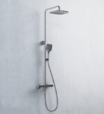 Sprchový stĺp Ravak 10° Free, s termostatickou batériou a sprch. setom, chróm lesklý