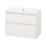 Mereo OPTO Kúpeľňová skrinka s umývadlom 810x630x460 mm, 2 zásuvky, spodná, biela lesklá