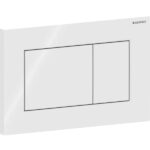 Ovládacie tlačidlo Geberit Sigma01, pre dvojité splachovanie, Square: Biela