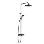 Kludi LOGO Sprchový set s termostatom 3S, 3 prúdy, čierna matná