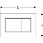 Ovládacie tlačidlo Geberit Sigma01, pre dvojité splachovanie, Square: Biela