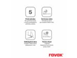 Štvrťkruhový sprchový kút Ravak BLIX BLCP4-80, Rádius R550, lesklý chróm/sklo Transparent