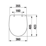 WC doska SLIM s poklopom Jika ZETA, vhodná pre H824Z91, Slowclose, biela
