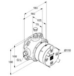 Kludi SLIM BOX Podomietkové teleso DN20