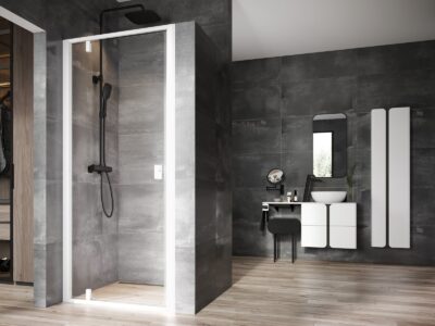 Sprchové dvere Ravak NEXTY NDOP1-80, biela matná/sklo Transparent