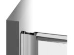 Štvrťkruhový sprchový kút Ravak NEXTY NSKK3-100, Satin/sklo Transparent