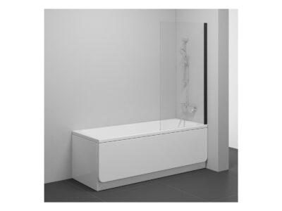 Vaňová zástena Ravak NVS1-80, čierna/sklo Transparent