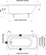 Obdĺžniková vaňa Ravak CHROME Slim 1800x800 mm, biela