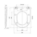 WC sedátko samozatváracie SLIM, duroplast, SoftClose, nerezové pánty - Easy Lock, biela