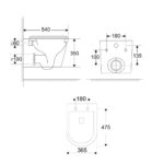 WC závesné kapotované, Smart Flush RIMLESS, keramické, vr. sedátka CSS125