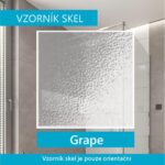 SET Kora Lite - Sprchový kút 90x90x185 cm, chróm ALU/sklo Grape 4 mm s vaničkou a sifónom, biela