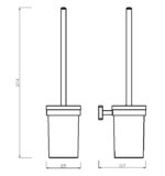 Novaservis GRETA WC kefa, chróm