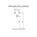 Mereo Bino Kúpeľňová skrinka s keramickým umývadlom 121 cm, biela