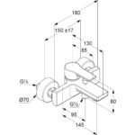 Kludi ZENTA SL Vaňová/sprchová batéria, chróm