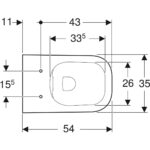 Závesné WC s hlbokým splachovaním Geberit Smyle Square, uzavretý tvar, Rimfree, 500.208.01.1