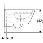 Závesné WC s hlbokým splachovaním Geberit Smyle Square, uzavretý tvar, Rimfree, 500.208.01.1