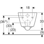 Závesné WC s hlbokým splachovaním Geberit Smyle Square, uzavretý tvar, Rimfree, 500.208.01.1