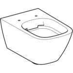 Závesné WC s hlbokým splachovaním Geberit Smyle Square, uzavretý tvar, Rimfree, 500.208.01.1