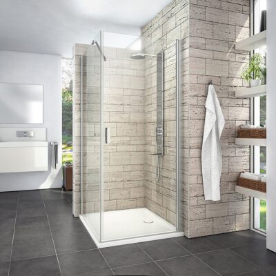 Jednokrídlové sprchové dvere LIMAYA Line LYE2 900x1958 mm, profil chróm/sklo Transparent