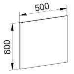 Zrkadlo 500x600x20mm