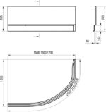 Panel A ROSA II 150 cm N, ľavý, snehobiely