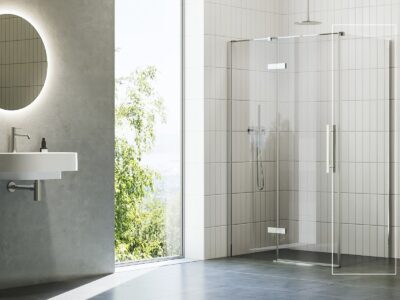 Pevná stena RAVAK Cool! COPS-80, chróm/sklo Transparent