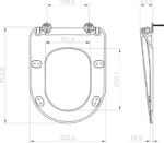 WC sedadlo Uni Chrome Flat, Slim, čierne