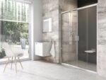 Sprchové dvere do niky Ravak BLIX BLDP4-160, lesklý hliník/sklo Transparent