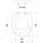 WC sedadlo T-3551-BB, béžová Bahama